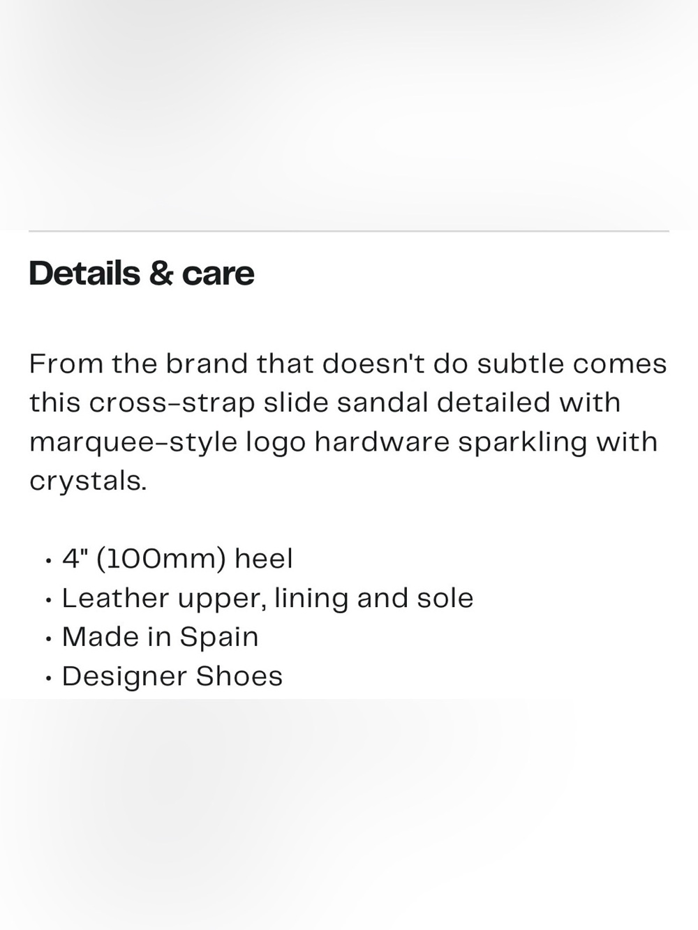 Moschino White Leather Crystal Logo Heel Slides - Picture 8 of 8